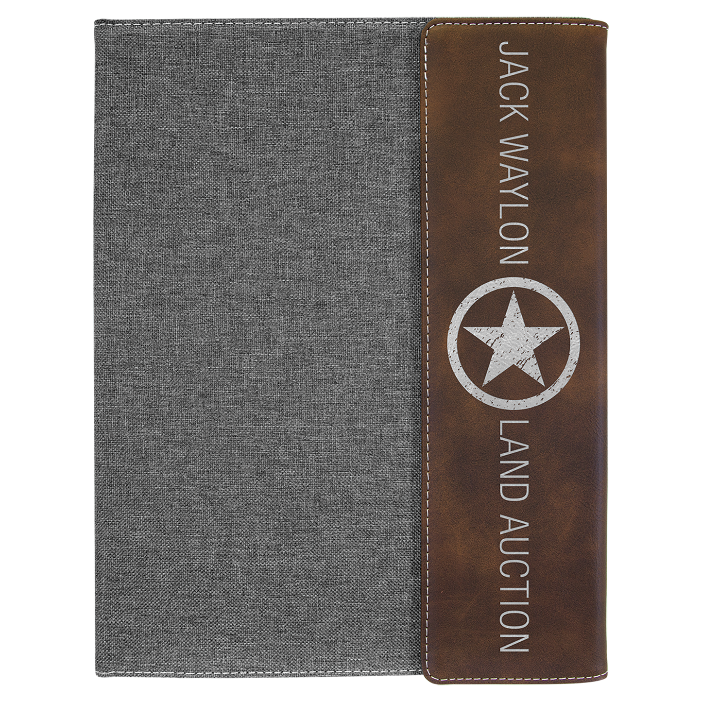 9 1/2" x 12" Laserable Leatherette / Canvas Portfolio with Notepad - Beacon Laser Creations LLC