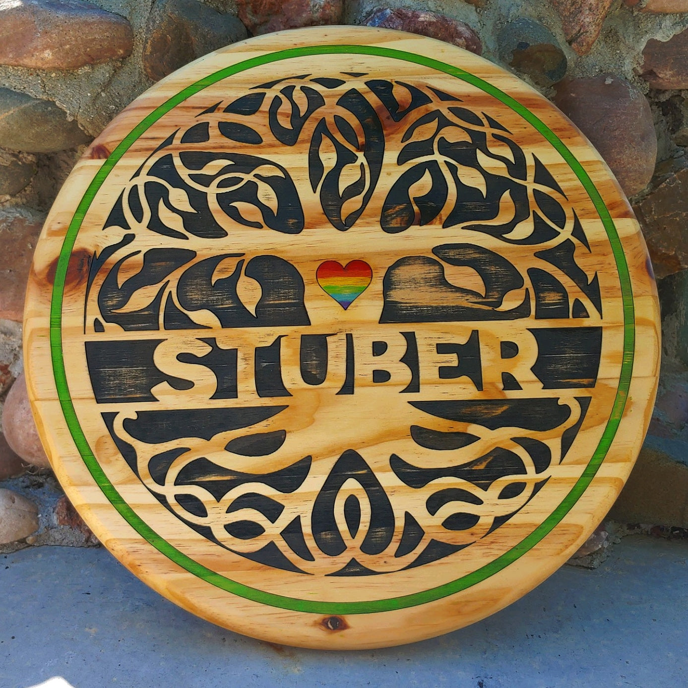 Custom Round Wood Sign - Beacon Laser Creations LLC