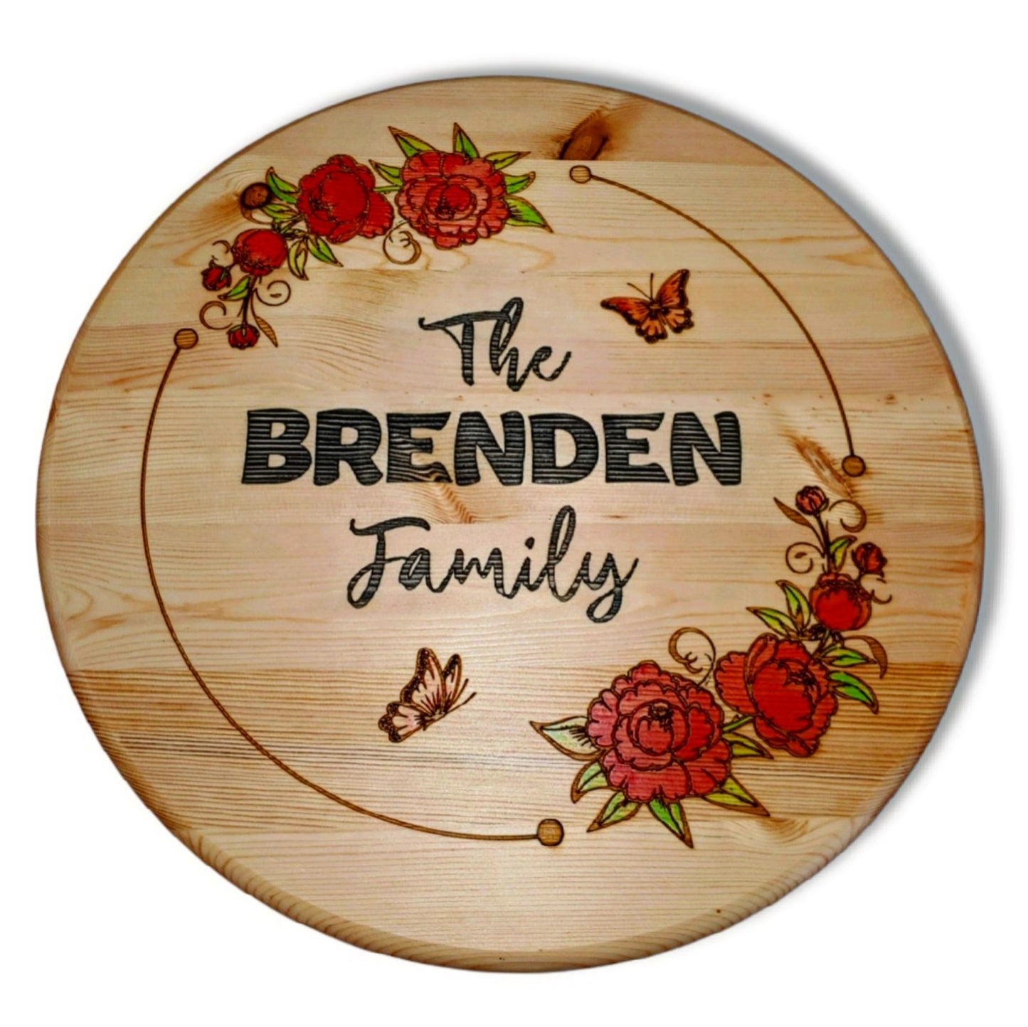 Custom Round Wood Sign - Beacon Laser Creations LLC