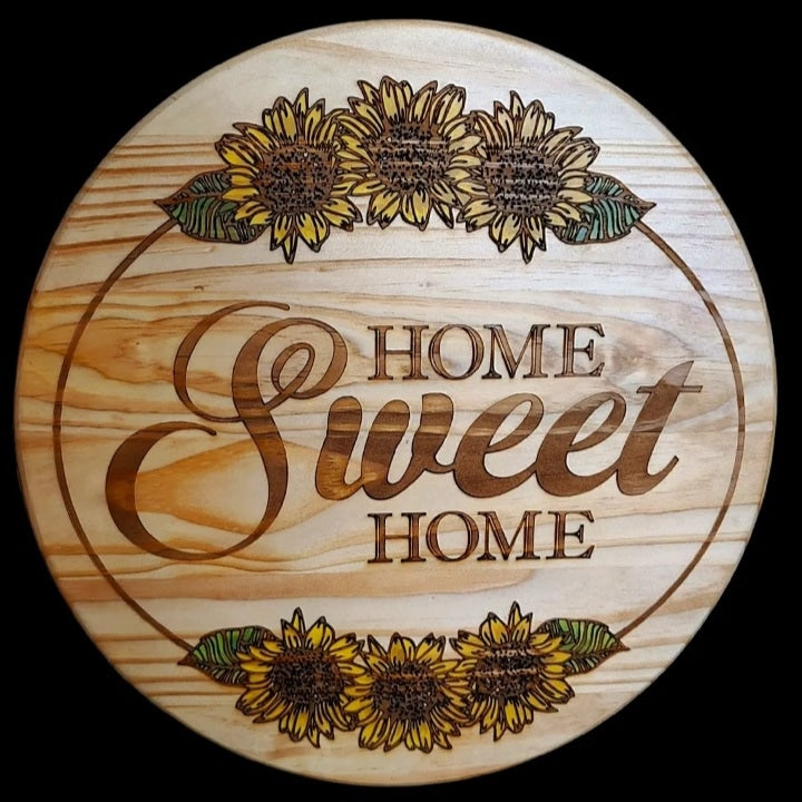 Custom Round Wood Sign - Beacon Laser Creations LLC