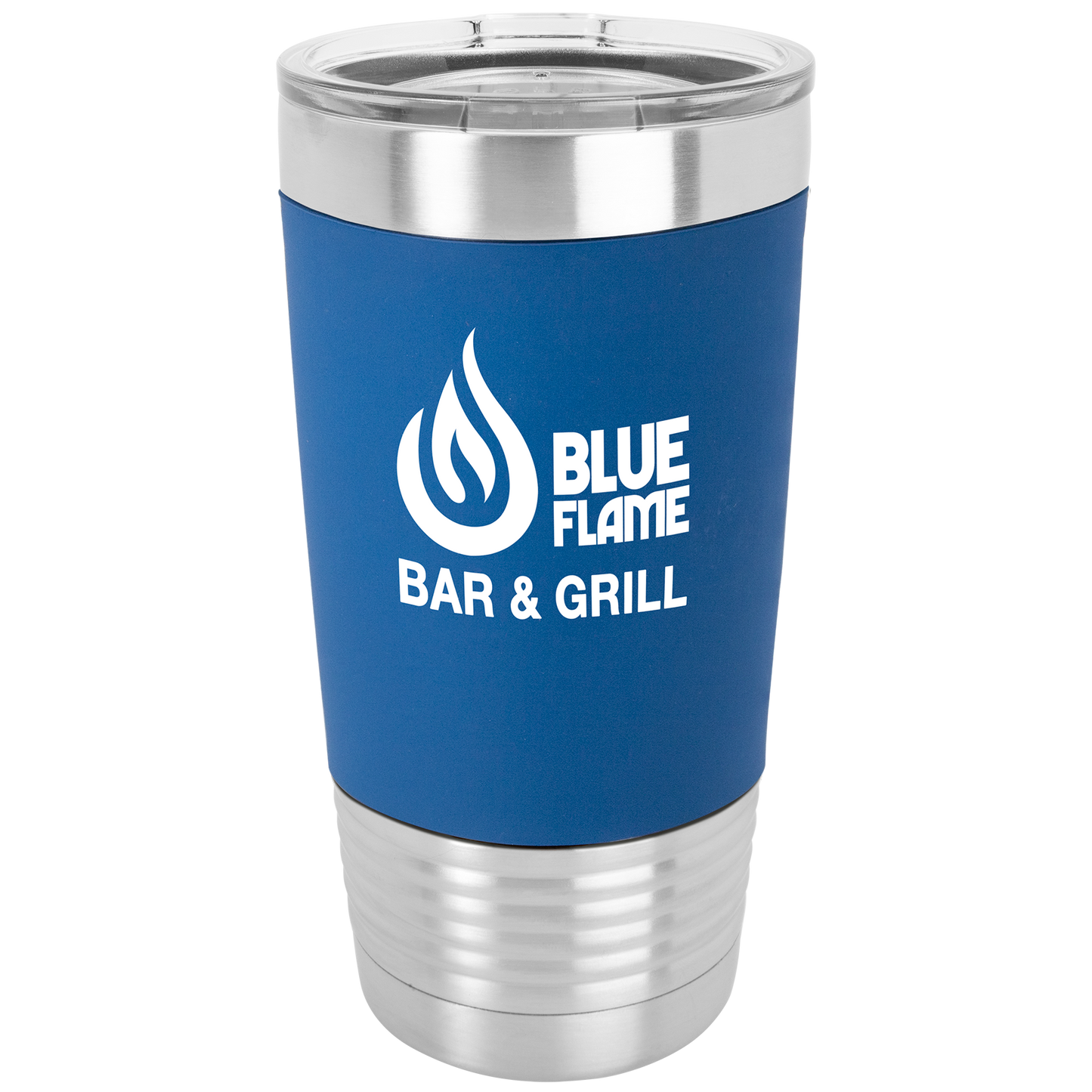 Polar Camel 20 oz tumbler with Silicone Grip and Clear Lid - Beacon Laser Creations LLC