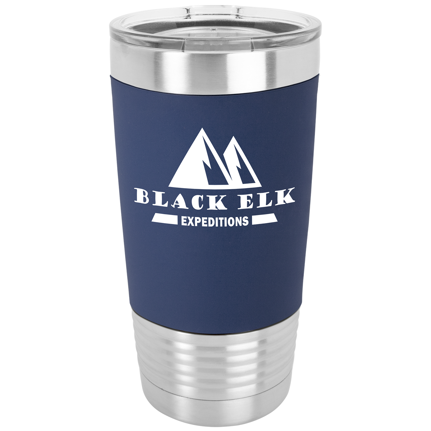 Polar Camel 20 oz tumbler with Silicone Grip and Clear Lid - Beacon Laser Creations LLC