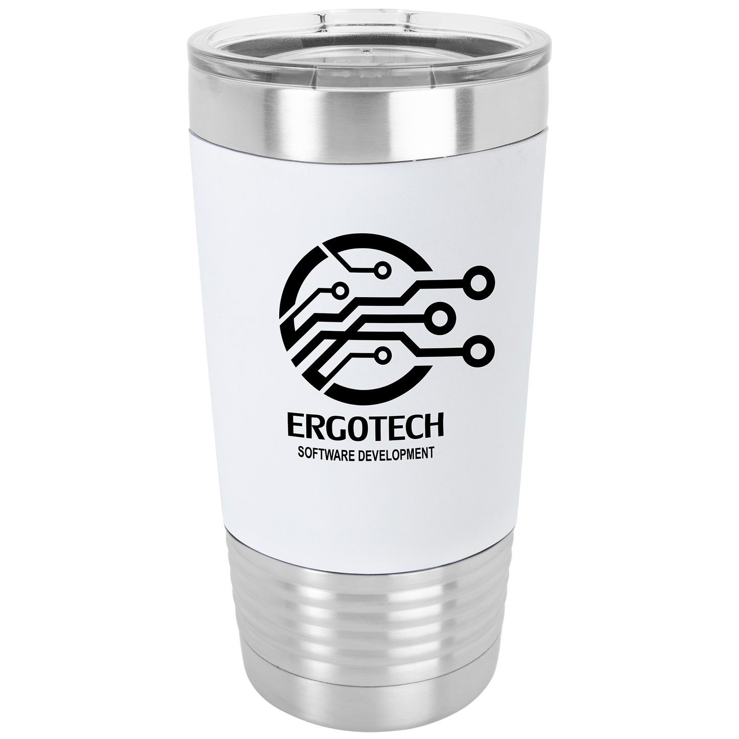 Polar Camel 20 oz tumbler with Silicone Grip and Clear Lid - Beacon Laser Creations LLC