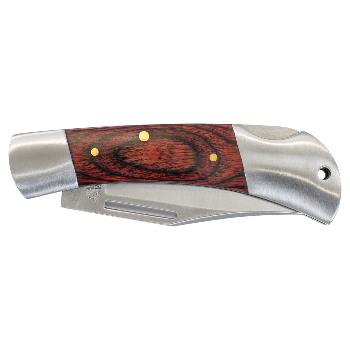 BISON RIVER  3 1/2" Wood Folding Knife - Beacon Laser Creations LLC