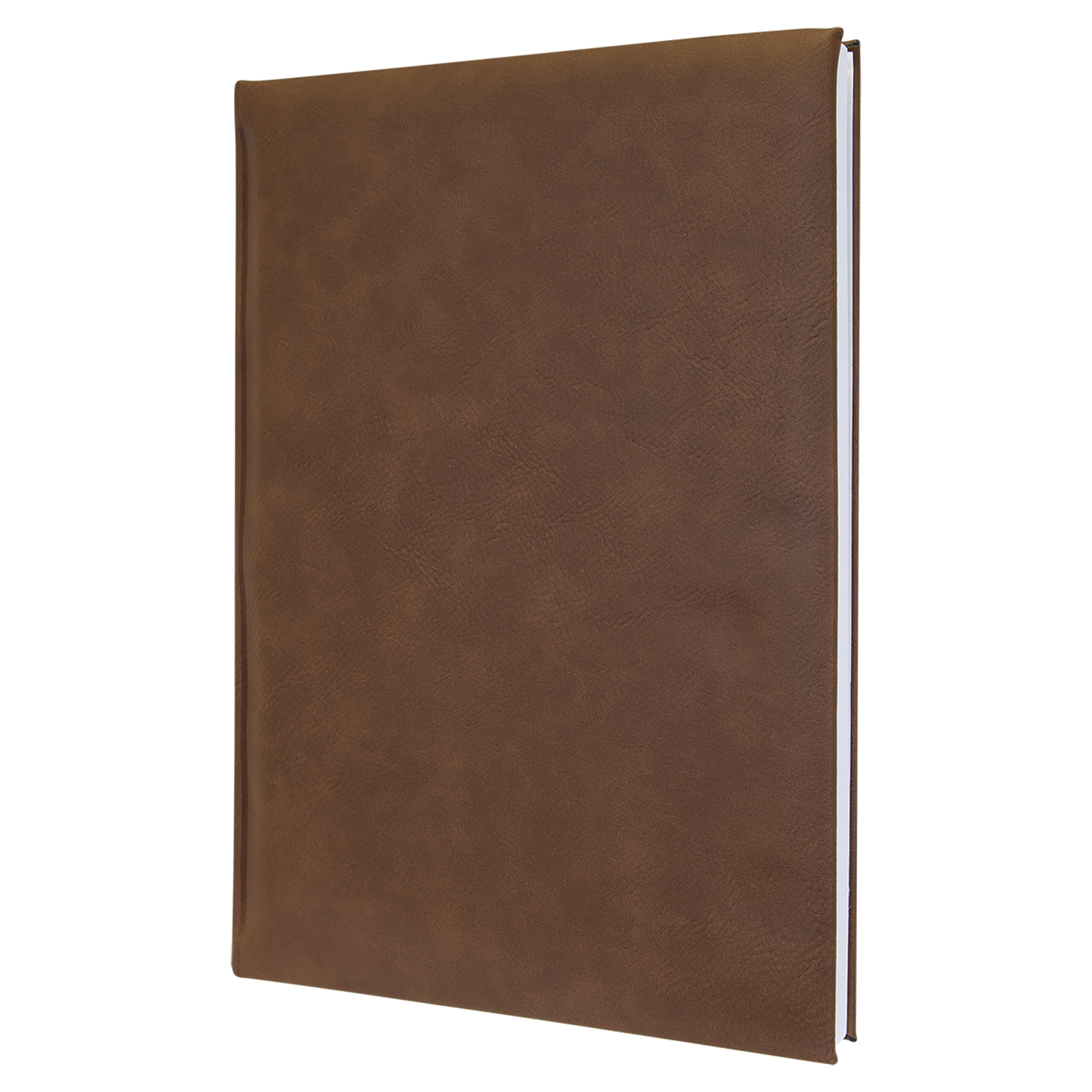 7" x 9 3/4" Dark Brown Laserable Leatherette Sketch Book with Unlined Notepad - Beacon Laser Creations LLC