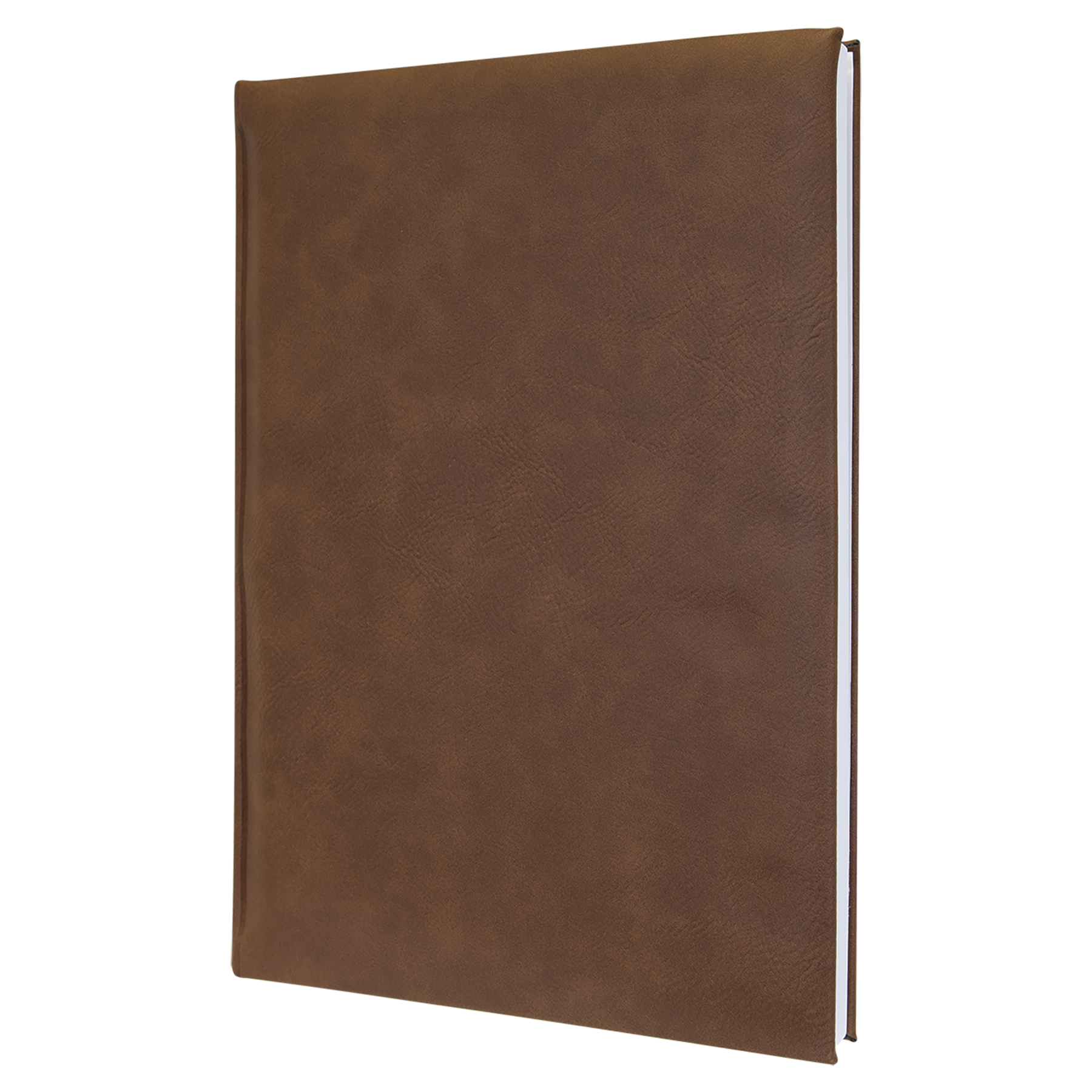 7" x 9 3/4" Dark Brown Laserable Leatherette Sketch Book with Unlined Notepad - Beacon Laser Creations LLC
