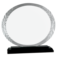 Load image into Gallery viewer, 7&quot; Oval Accent Glass on Black Base
