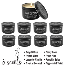 Load image into Gallery viewer, 8 oz. Candle in a Black Metal Tin

