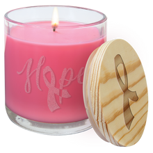 Load image into Gallery viewer, 14 oz. Candle in a Glass Holder with Wood Lid
