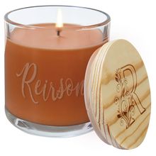 Load image into Gallery viewer, 14 oz. Candle in a Glass Holder with Wood Lid
