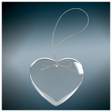 Load image into Gallery viewer, Clear Glass Ornament with Silver String
