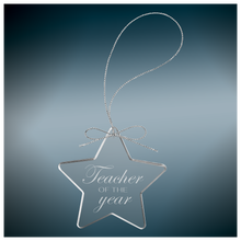 Load image into Gallery viewer, Clear Glass Ornament with Silver String
