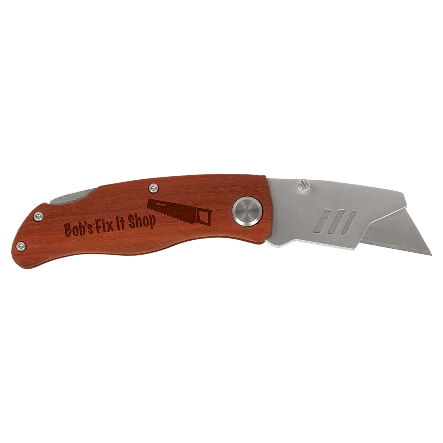Wood Handle Utility Knife - Beacon Laser Creations LLC