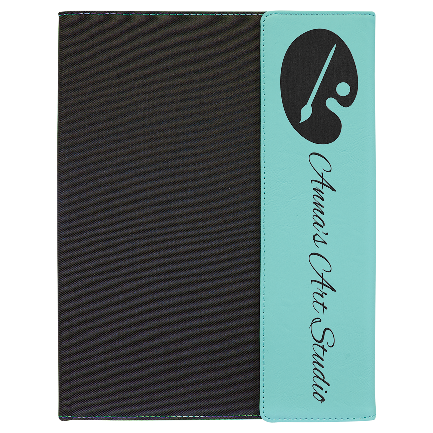 9 1/2" x 12" Laserable Leatherette / Canvas Portfolio with Notepad - Beacon Laser Creations LLC