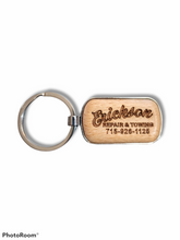 Load image into Gallery viewer, Wood/chrome key chain
