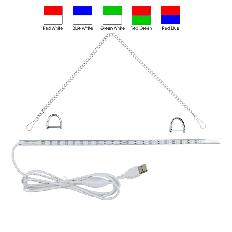 Dual light LED hanging sign 11.8" - Beacon Laser Creations LLC